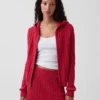 Strickjacke mit Reißverschluss aus 100 % Baumwolle im Zopfmuster