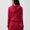 Strickjacke mit Reißverschluss aus 100 % Baumwolle im Zopfmuster
