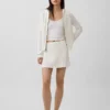 Mini-Skort aus 100 % Baumwolle im Zopfmuster