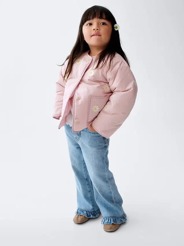 Stride-Jeans mit Rüschen am Saum für Baby & Kleinkind