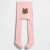 Strumpfhose für Baby & Kleinkind mit Bärenmotiv im Pointelle-Muster