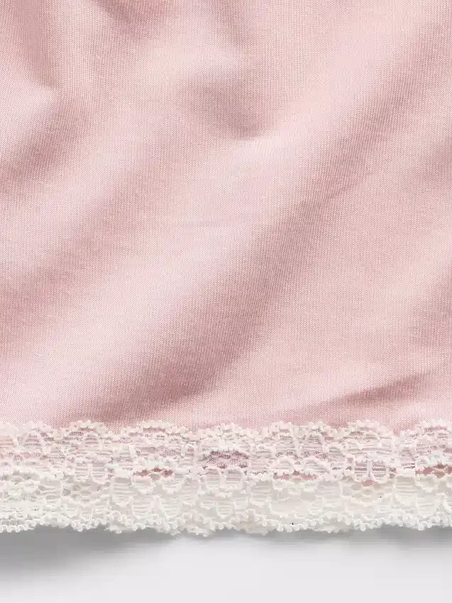Superweiche Modal-Pyjama-Shorts mit Spitzenbesatz