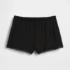 Superweiche Modal-Pyjama-Shorts mit Spitzenbesatz