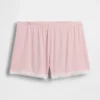 Superweiche Modal-Pyjama-Shorts mit Spitzenbesatz