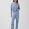 Superweiches Modal-Pyjama-Oberteil in Cropped-Länge