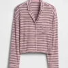 Superweiches Modal-Pyjama-Oberteil in Cropped-Länge