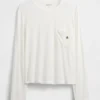 Superweiches Modal-Pyjama-T-Shirt mit Tasche