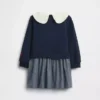 Sweatshirt-Kleid für Baby & Kleinkind mit Snoopy-Rüschenkragen