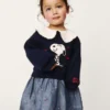 Sweatshirt-Kleid für Baby & Kleinkind mit Snoopy-Rüschenkragen