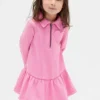 Sweatshirt-Kleid mit halbem Reißverschluss für Baby & Kleinkind