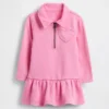Sweatshirt-Kleid mit halbem Reißverschluss für Baby & Kleinkind