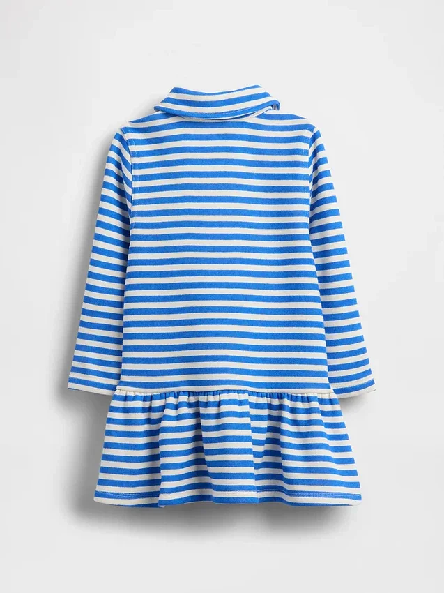 Sweatshirt-Kleid mit halbem Reißverschluss für Baby & Kleinkind