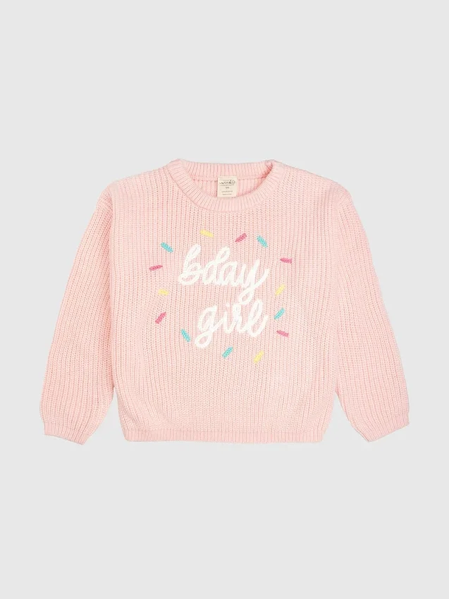Sweet Wink „Birthday Girl Sprinkle“-Strickpullover für Mädchen