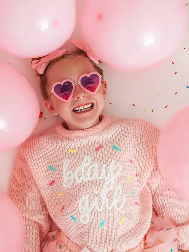 Sweet Wink „Birthday Girl Sprinkle“-Strickpullover für Mädchen