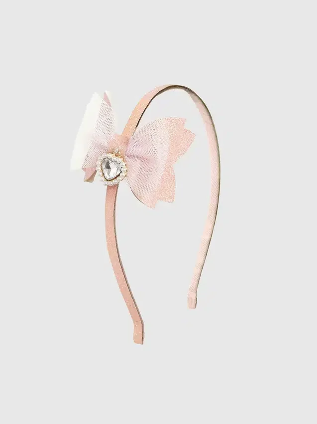 Sweet Wink Haarband mit Herz-Anhänger und Glitzer-Schleife