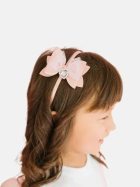Sweet Wink Haarband mit Herz-Anhänger und Glitzer-Schleife