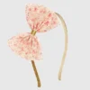„Sweet Wink“ Haarband mit kleiner Tüllschleife im zarten Blumenmuster