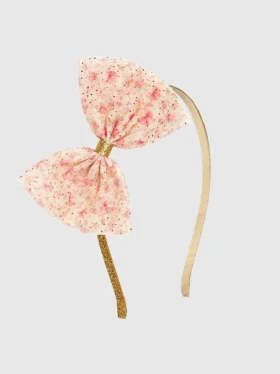 „Sweet Wink“ Haarband mit kleiner Tüllschleife im zarten Blumenmuster