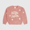 „Sweet Wink“ Strickpullover für die kleine Schwester