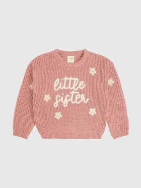 „Sweet Wink“ Strickpullover für die kleine Schwester