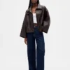 Swing-Jacke aus veganem Leder