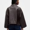 Swing-Jacke aus veganem Leder