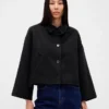 Swing-Jacke aus Wollmischung