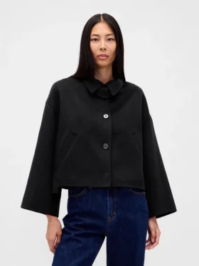 Swing-Jacke aus Wollmischung
