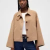 Swing-Jacke aus Wollmischung