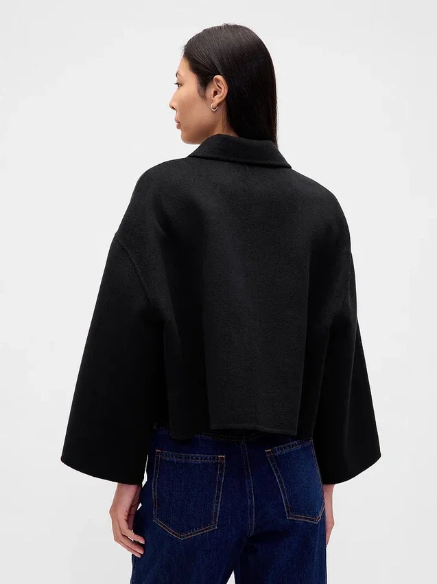 Swing-Jacke aus Wollmischung