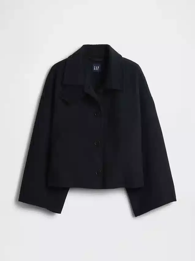 Swing-Jacke aus Wollmischung