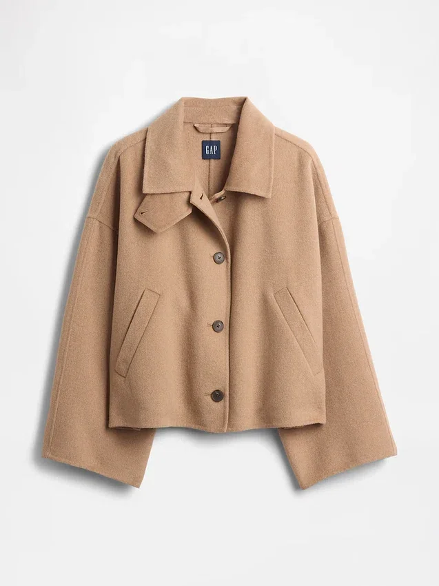 Swing-Jacke aus Wollmischung