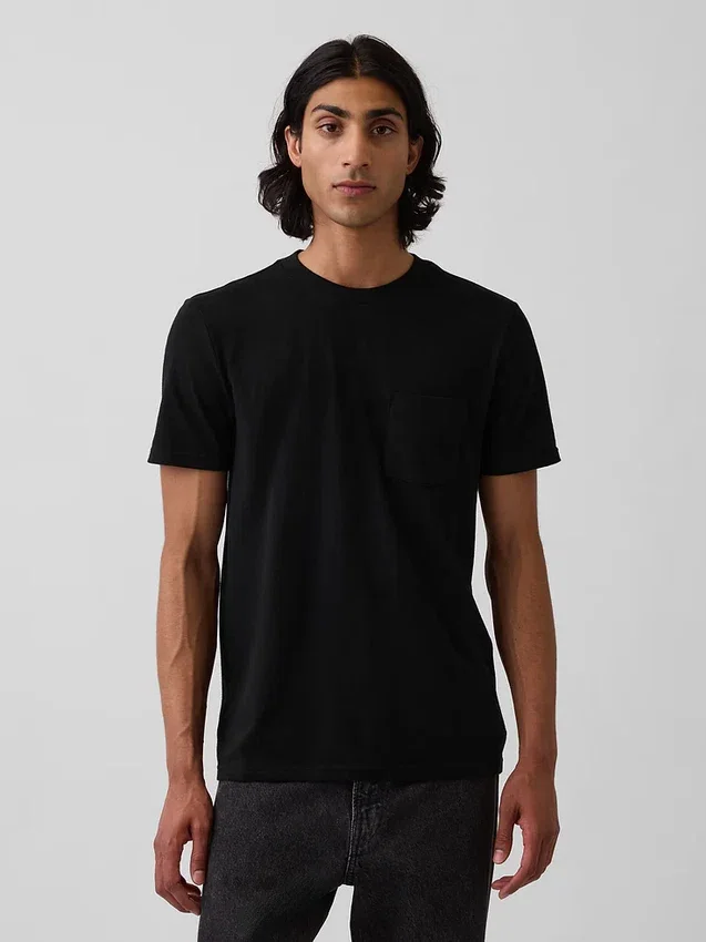 T-Shirt aus Bio-Baumwolle mit Tasche für Erwachsene