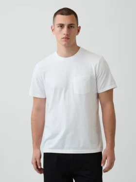 T-Shirt aus Bio-Baumwolle mit Tasche für Erwachsene