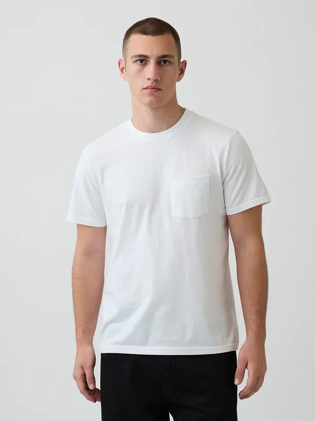T-Shirt aus Bio-Baumwolle mit Tasche für Erwachsene