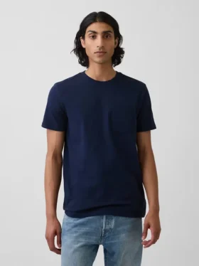T-Shirt aus Bio-Baumwolle mit Tasche für Erwachsene