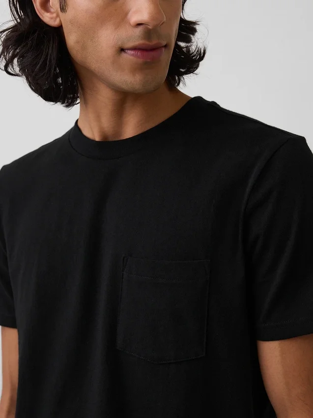 T-Shirt aus Bio-Baumwolle mit Tasche für Erwachsene