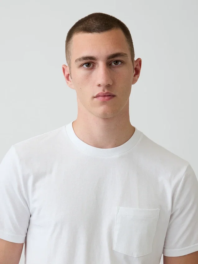 T-Shirt aus Bio-Baumwolle mit Tasche für Erwachsene