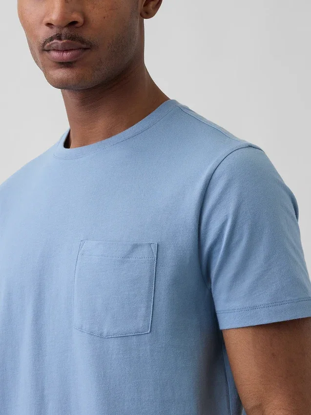 T-Shirt aus Bio-Baumwolle mit Tasche für Erwachsene
