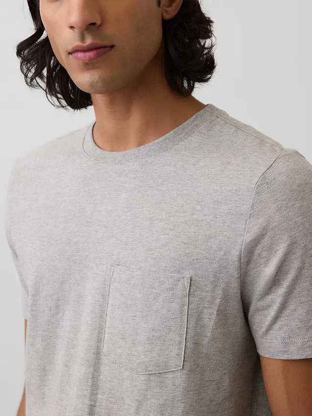 T-Shirt aus Bio-Baumwolle mit Tasche für Erwachsene