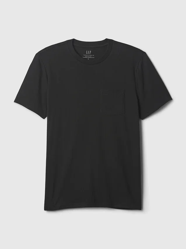 T-Shirt aus Bio-Baumwolle mit Tasche für Erwachsene