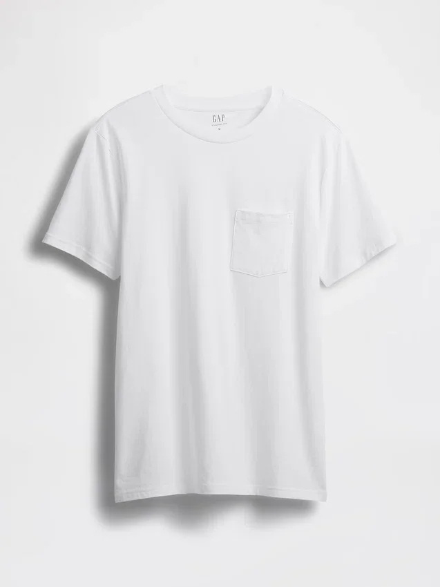 T-Shirt aus Bio-Baumwolle mit Tasche für Erwachsene