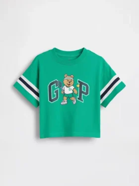 T-Shirt für Baby & Kleinkind in Oversize-Passform mit Brannan-Bär-Varsity-Grafik-Logo