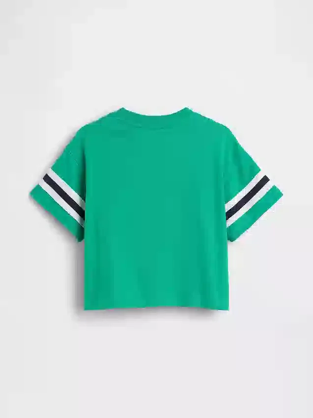 T-Shirt für Baby & Kleinkind in Oversize-Passform mit Brannan-Bär-Varsity-Grafik-Logo