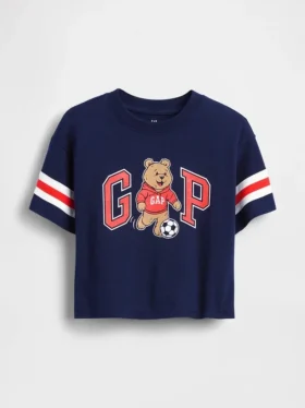 T-Shirt für Baby & Kleinkind in Oversize-Passform mit Brannan-Bär-Varsity-Grafik-Logo