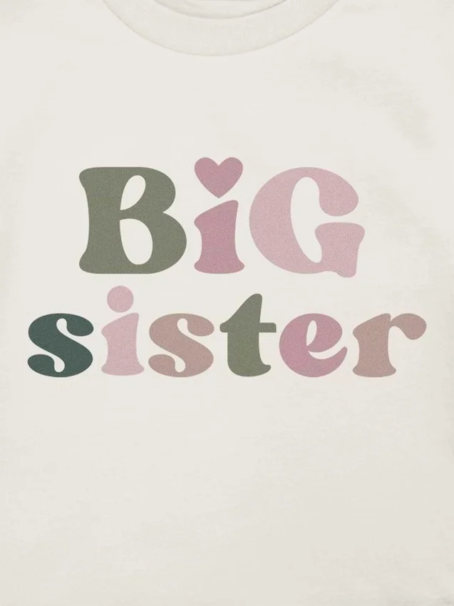 T-Shirt für Kleinkinder mit „Big Sister“-Motiv