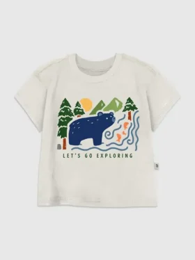 T-Shirt für Kleinkinder mit „Bär im Wald“-Motiv