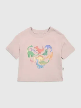 T-Shirt für Kleinkinder mit „Dino Hearts“-Motiv