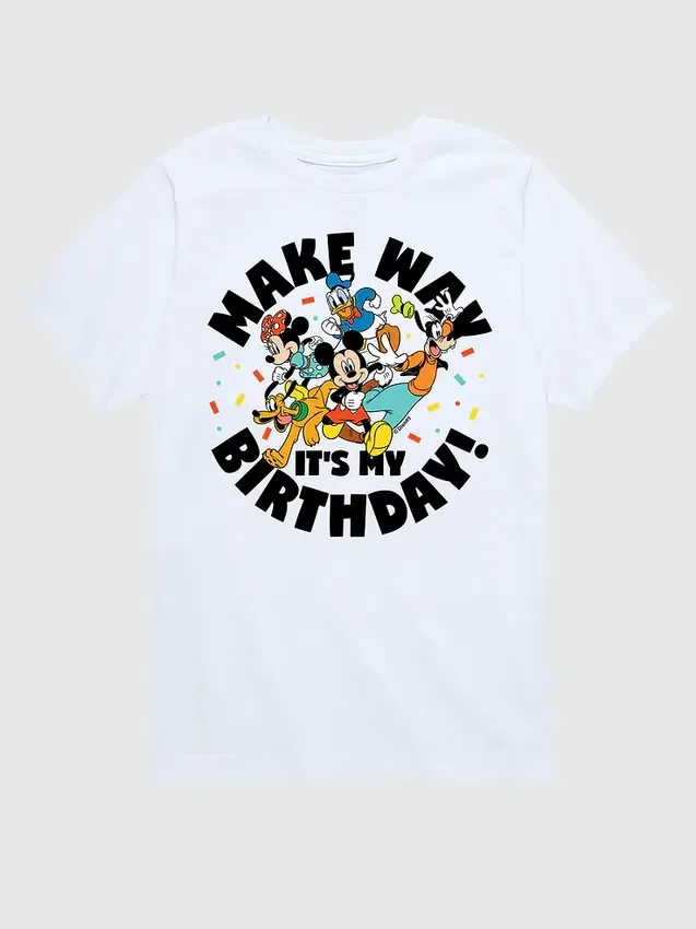 T-Shirt für Kleinkinder mit „Disney Make Way – It’s My Birthday“-Motiv