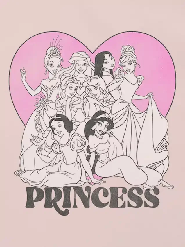 T-Shirt für Kleinkinder mit Disney-Prinzessinnen-Herz-Motiv